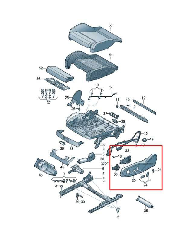18-25 Audi S5 Premium Front Right Side Seat Lumbar and Adjustment Control Switch - Alshned Auto Parts
