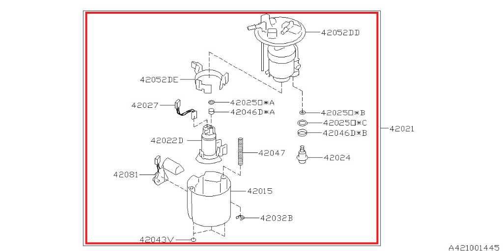 2014-17 Subaru Impreza Sport Premium 2.0L In Tank Fuel Pump Assembly 42021SG0001