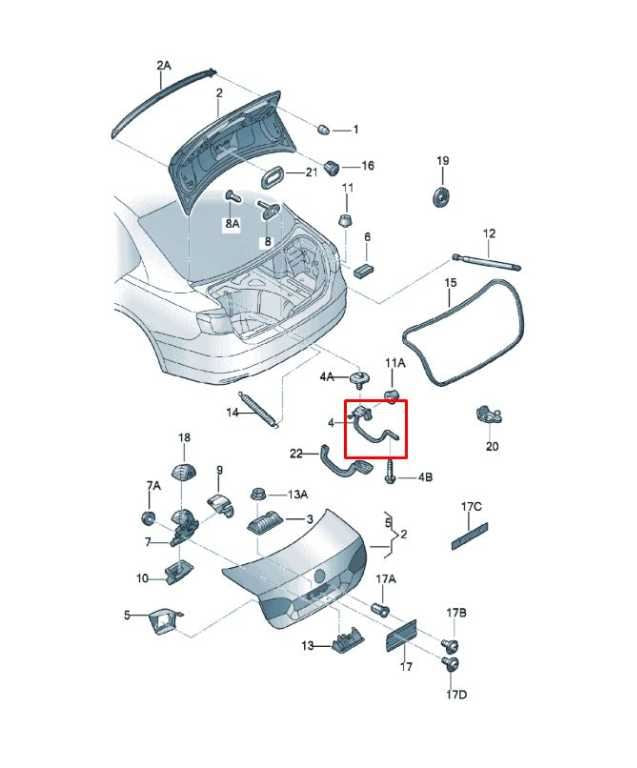 2011-18 Volkswagen Jetta Sport Rear Right and Left Side Trunk Deck Lid Hinge Set1