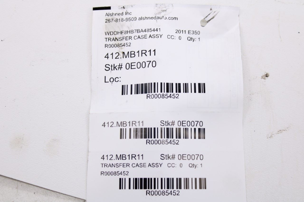 10-12 Mercedes-Benz E 350 Luxury 4Matic Transmission Transfer Case Output Shaft8