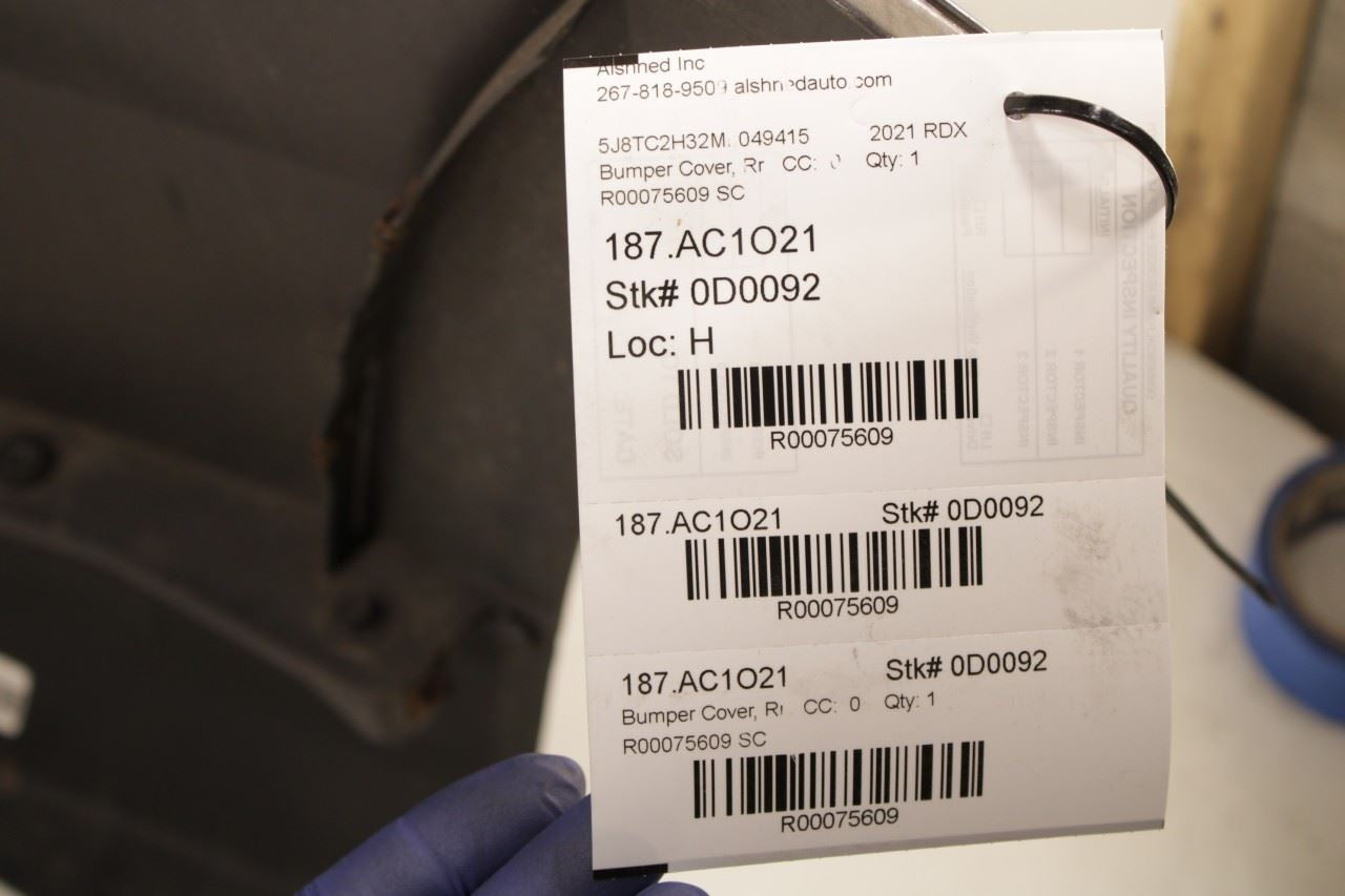 2019-2021 Acura RDX SH-AWD Rear Bumper Cover 04715-TJB-A90ZZ OEM - Alshned Auto Parts