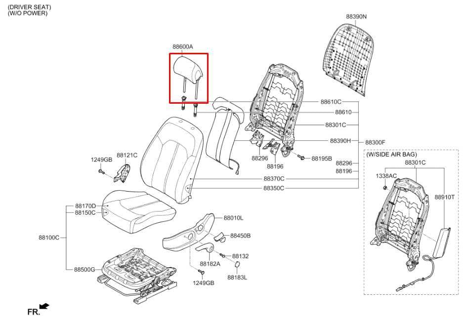 2015-2017 Hyundai Sonata SE 2.4L FWD Front Driver Left Side Seat Headrest Cloth - Alshned Auto Parts