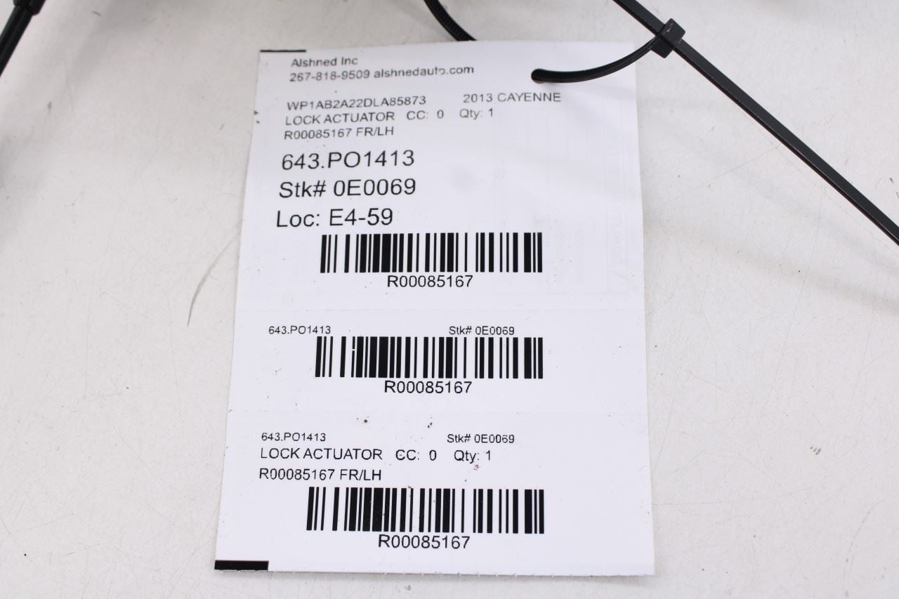 2011-2018 Porsche Cayenne S Front Left Door Lock Latch Actuator 8J1837015B OEM9
