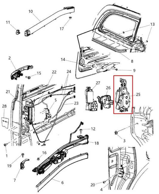 2008-2020 Dodge Grand Caravan GT Rear Left Side Sliding Door Lock Latch Actuator - Alshned Auto Parts