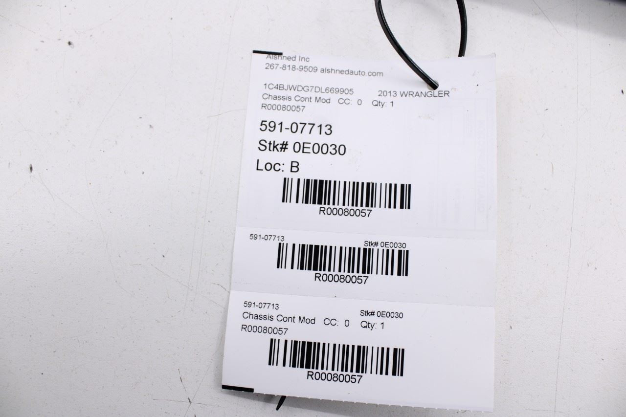 2013 Jeep Wrangler Unlimited Sport 3.6L Transmission Computer Control Module TCM7