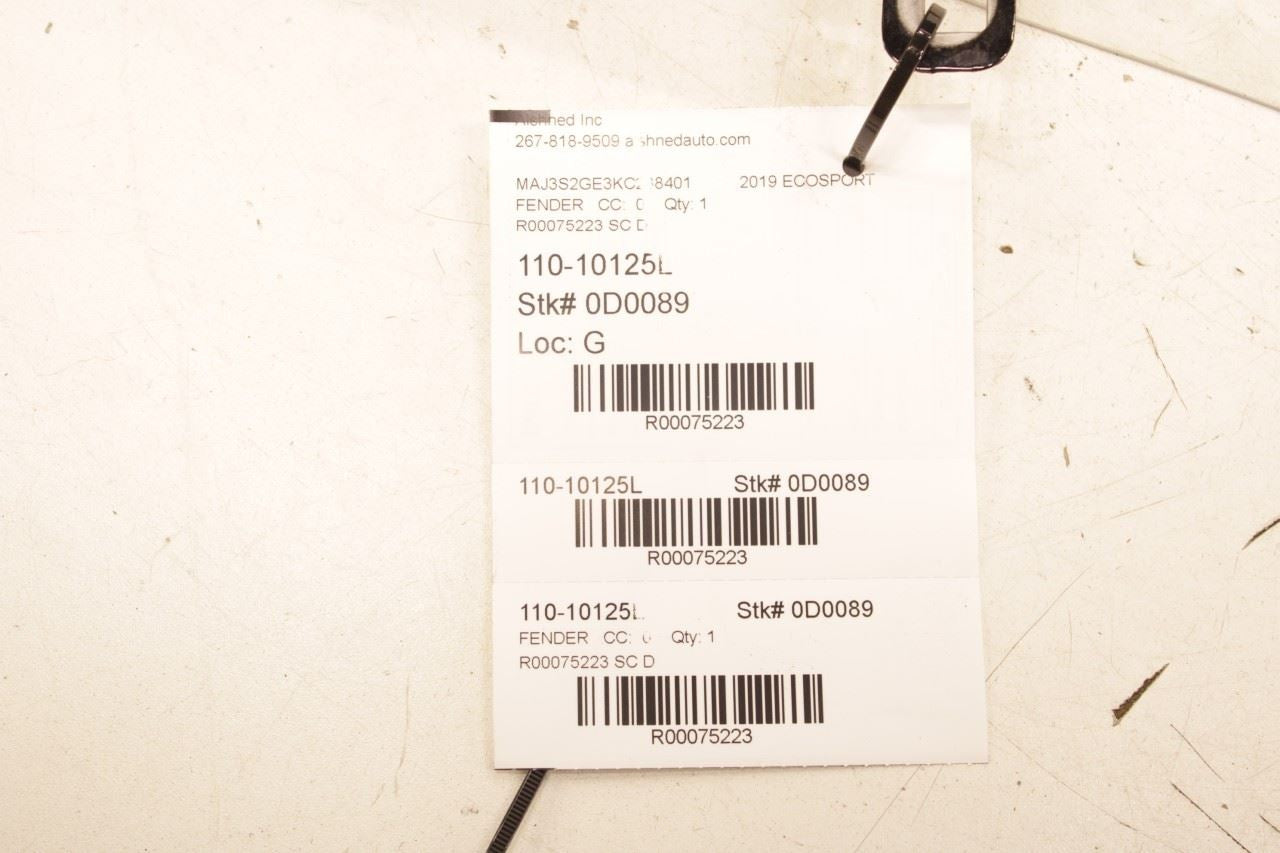 2018-22 Ford Ecosport SE Front Left Driver Side Fender Panel GN1Z-16006-D *ReaD* - Alshned Auto Parts