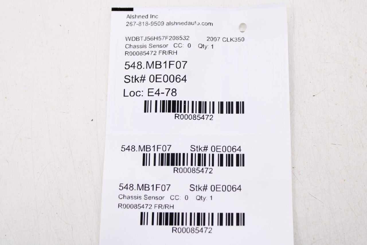2006-2009 Mercedes-Benz CLK350 Front Right Seat Occupancy Sensor Mat 209820991013