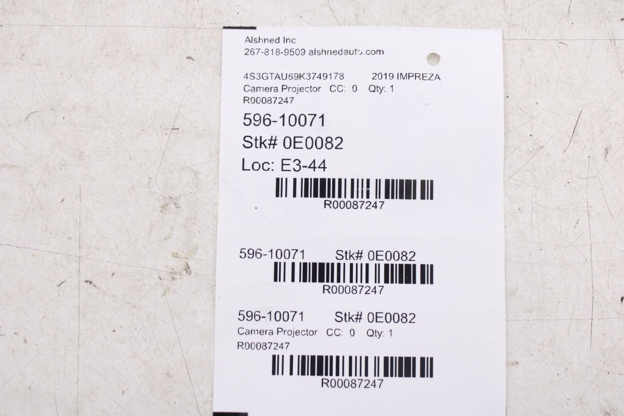 2019 Subaru Impreza 2.0i Limited Lane Keep Assist Eyesight Camera 87501FL041 - Alshned Auto Parts
