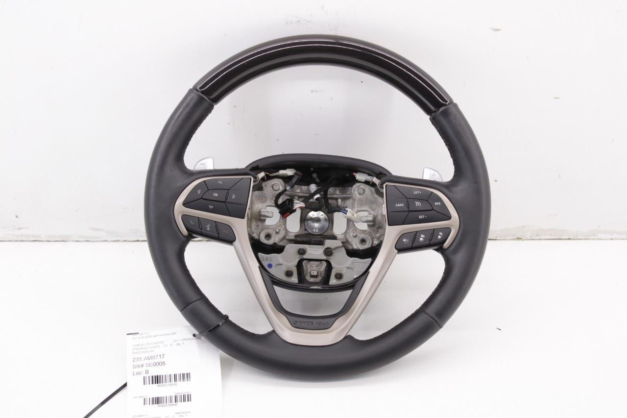 14-21 Jeep Grand Cherokee Summit 5.7L Steering Wheel Leather w/ Control Buttons - Alshned Auto Parts