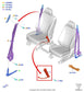 2018-24 Ford Expedition MAX XLT Front Right and Left Seat Belt Buckle Set *ReaD* - Alshned Auto Parts