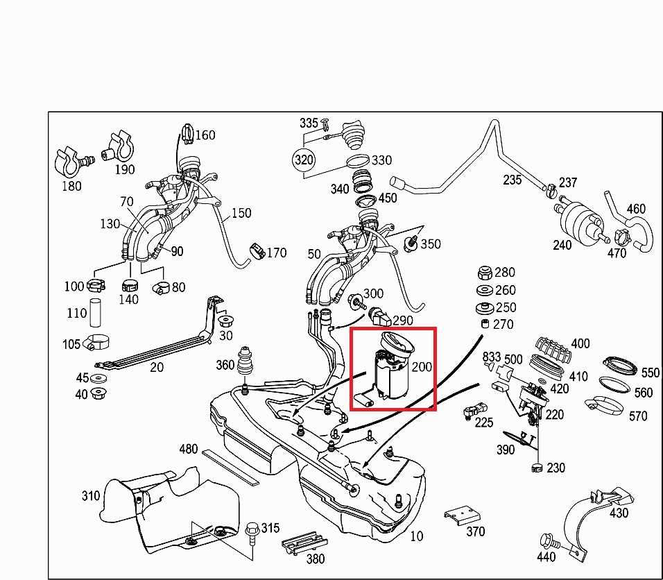 2006-2009 Mercedes-Benz CLK350 3.5L In Tank Right Fuel Pump Assembly 20947002941