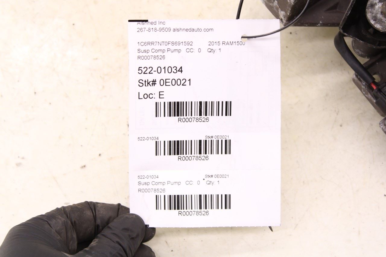 2013-15 RAM 1500 Laramie 5.7L 4x4 Air Suspension Compressor Pump Assy 4877128AF - Alshned Auto Parts