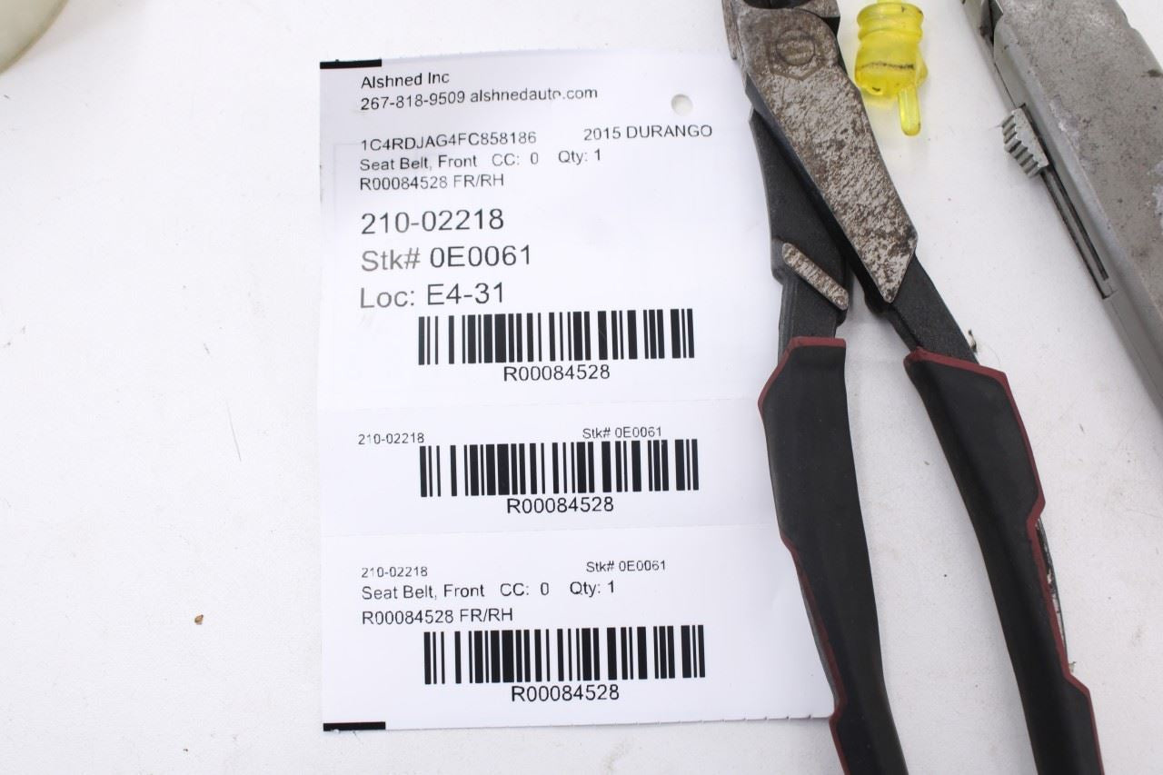 15-18 Dodge Durango SXT 3.6L AWD Front Passenger Right Side Seat Belt Retractor - Alshned Auto Parts