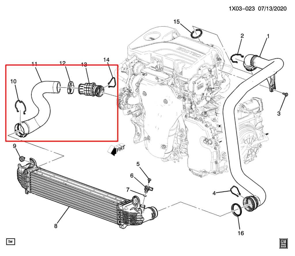 2018-22 Chevrolet Equinox LT 1.5L Intercooler Air Inlet Hose Tube Pipe 84498032 - Alshned Auto Parts