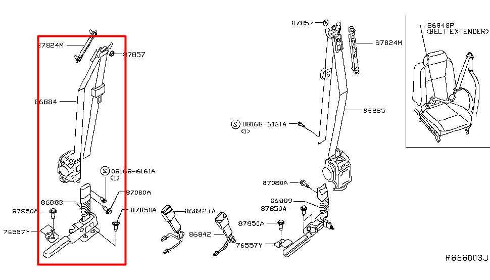 2014-20 Infiniti QX60 Front Passenger Right Side Seat Belt Retractor 86884-9NB3B - Alshned Auto Parts