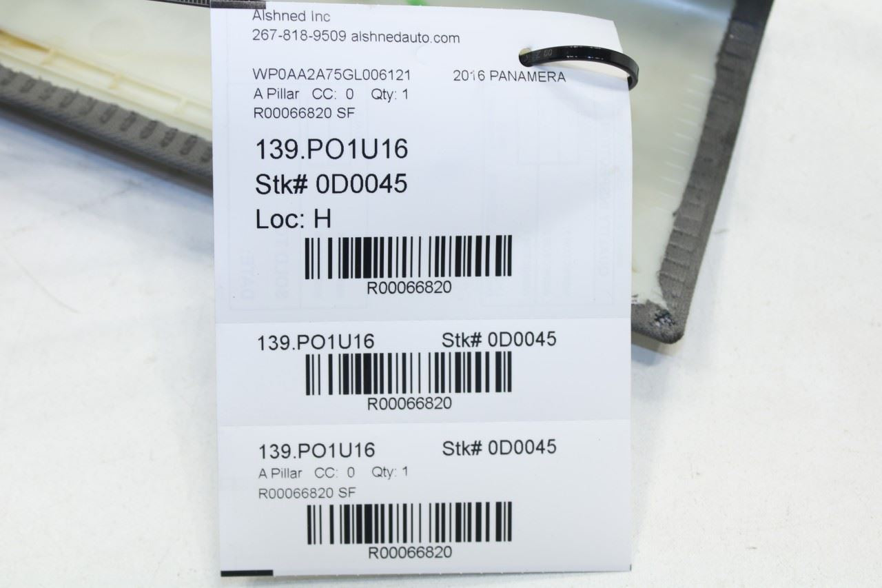 11-16 Porsche Panamera 4 FR RH Windshield A Pillar Cover Trim 970-555-180-02-9F1 - Alshned Auto Parts
