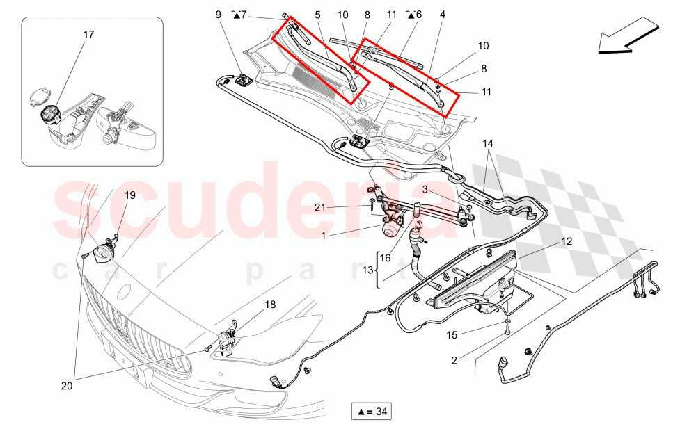 2014-21 Maserati Ghibli S Q4 Front Right and Left Windshield Wiper Arm 670001642 - Alshned Auto Parts
