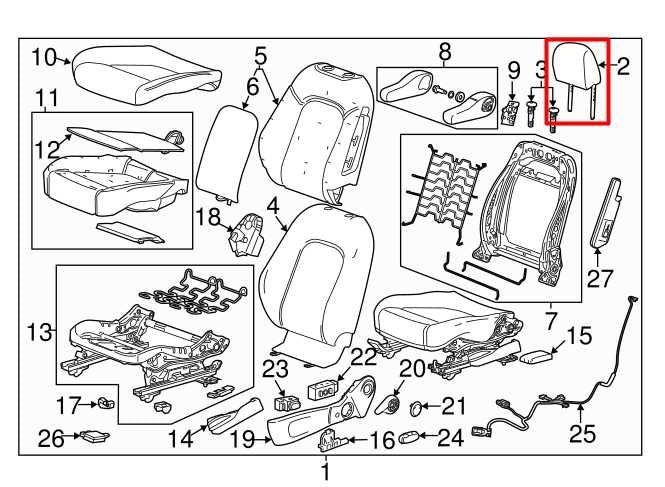 2017-20 Buick Encore Front Passenger RH and Driver LH Seat Headrest 42476970 OEM - Alshned Auto Parts