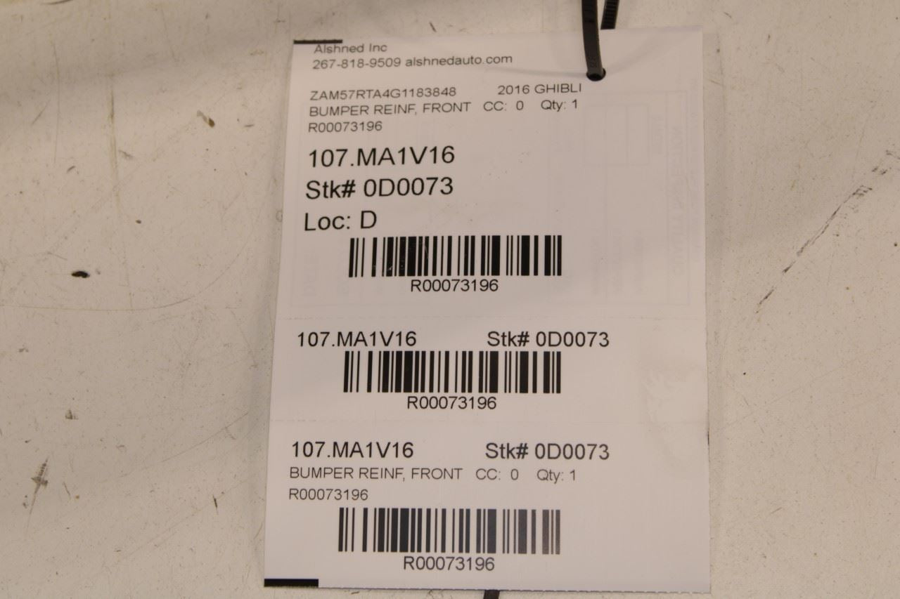 2014-2021 Maserati Ghibli S Q4 Rear Bumper Reinforcement Impact Bar 670004652 - Alshned Auto Parts