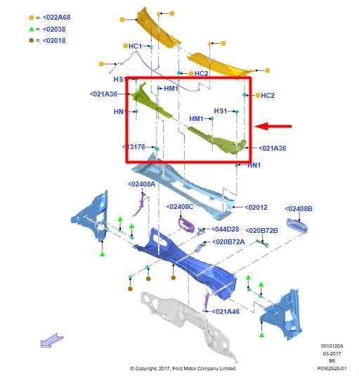 18-24 Ford Expedition FR RH and LH Cowl Vent Extension Panel JL1B-78021A37-A OEM - Alshned Auto Parts