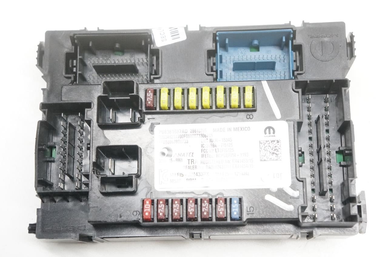 2017-18 Jeep Compass Latitude Body Control Module BCM w/ Bracket 68381687AD OEM - Alshned Auto Parts