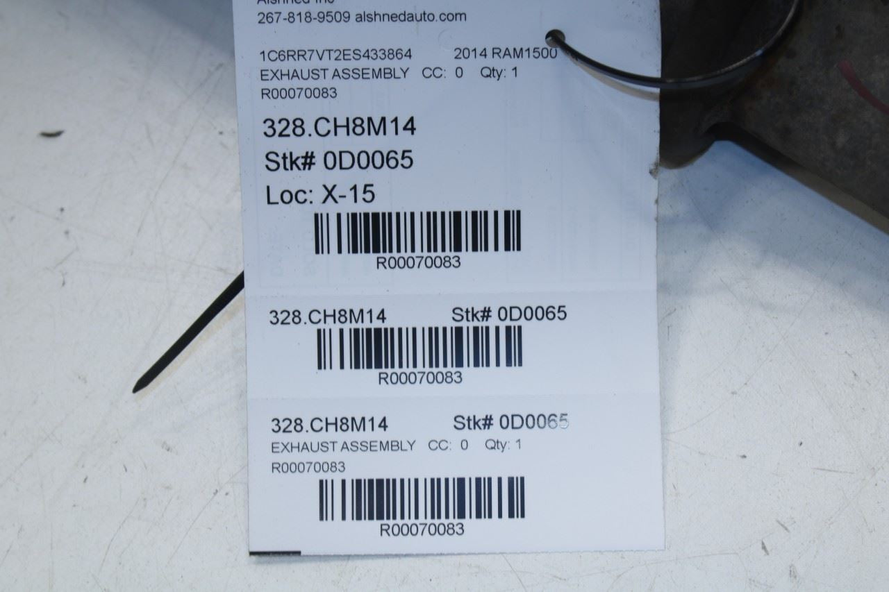 2011-2015 Ram 1500 Crew Cab Laramie 5.7L Rear Right Side Exhaust Resonator Pipe - Alshned Auto Parts