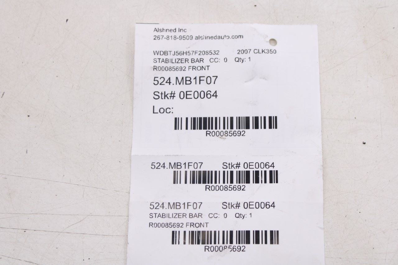 2006-09 Mercedes-Benz CLK350 RWD Front Stabilizer Sway Anti-Roll Bar 2033234265 - Alshned Auto Parts