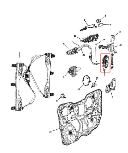 2015-22 Jeep Cherokee 75th Anniversary Front Right Side Door Lock Latch Actuator - Alshned Auto Parts
