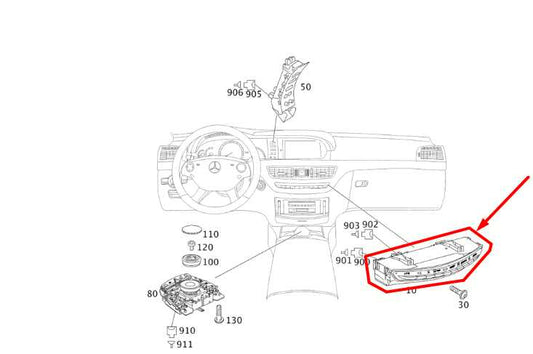 2007-2013 Mercedes-Benz S550 Dash AC Heater Temperature Climate Control Switch - Alshned Auto Parts