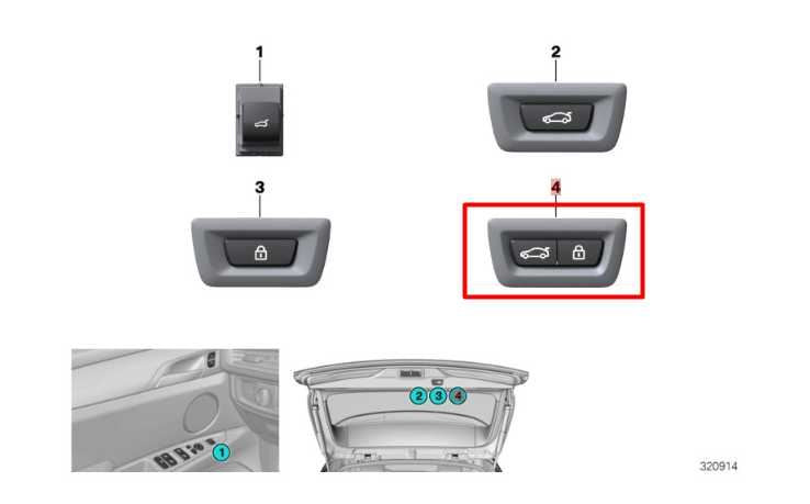 14-23 BMW X5 xDrive35i 3.0L AWD Rear Trunk Deck Lid Release Open Control Switch - Alshned Auto Parts