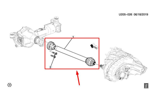 20-22 Chevrolet Colorado 3.6L 4WD Front Axle Propeller Drive Shaft 84940461 OEM - Alshned Auto Parts
