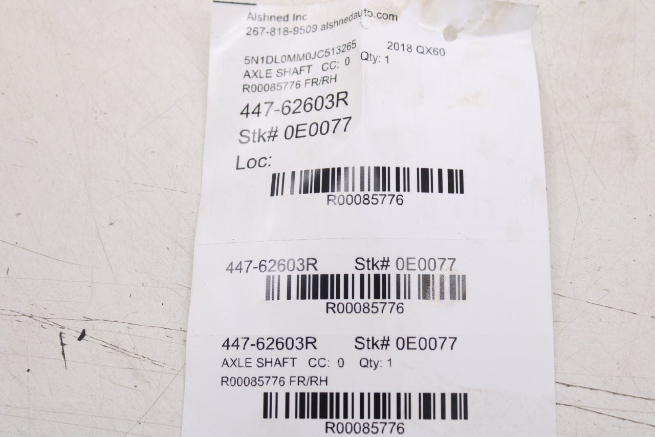 2014-2020 Infiniti QX60 AWD Front Right Passenger Side CV Axle Drive Half Shaft10