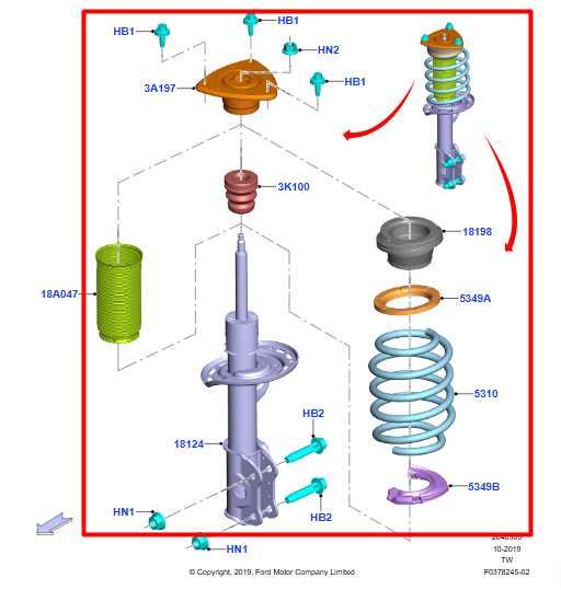 20-25 Ford Explorer Police AWD Front RH Shock Strut Absorber LB5C-18045-SNE OEM - Alshned Auto Parts
