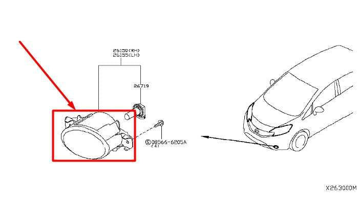 2014-2017 Nissan Versa Note Front Left Driver Side Fog Light Lamp 26155-9B91C - Alshned Auto Parts
