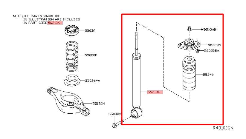 2015-24 Nissan Murano Platinum AWD Rear Right and Left Side Shock Strut Absorber - Alshned Auto Parts