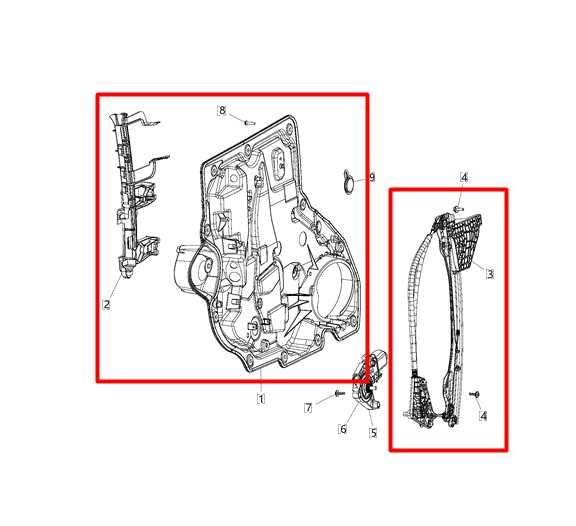 2017-24 Chrysler Pacifica Rear Left Sliding Door Window Regulator 68314759AA OEM - Alshned Auto Parts