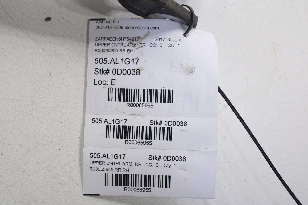 2017-2022 Alfa Romeo Giulia Ti AWD Rear Right Side Upper Control Arm 00505432750 - Alshned Auto Parts