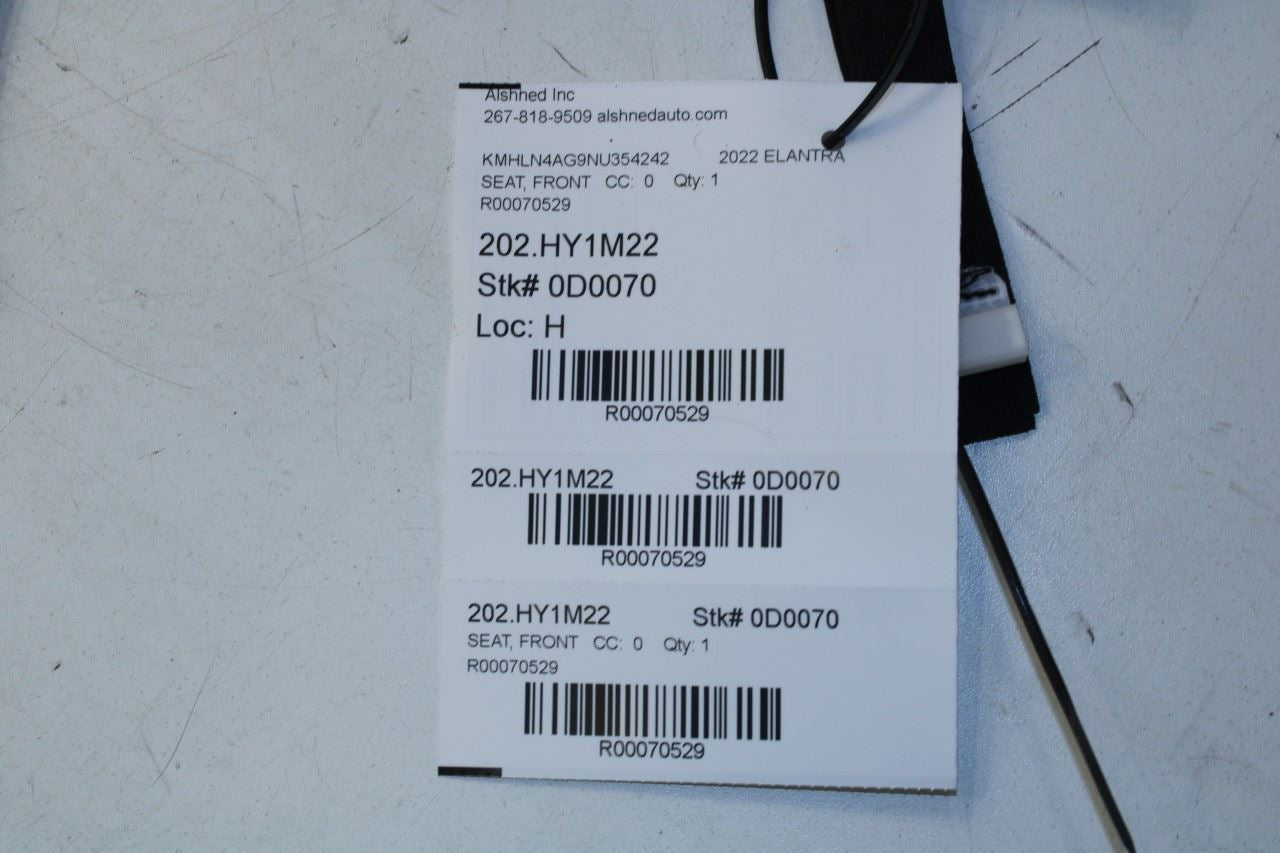 2021-23 Hyundai Elantra SEL 2.0L FWD Front Driver Left Side Seat Back Panel Trim - Alshned Auto Parts