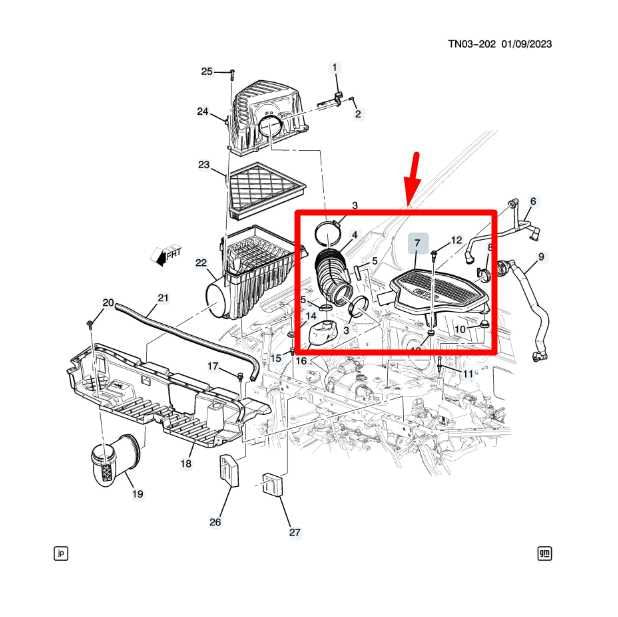 2017-23 GMC Acadia SLT-1 3.6L Engine Air Intake Cleaner Outlet Duct 84540981 OEM - Alshned Auto Parts