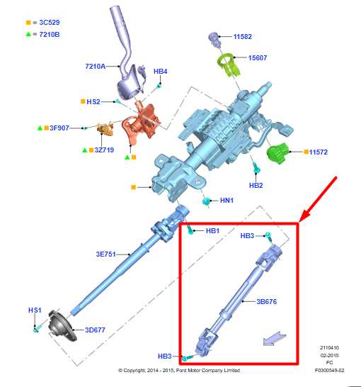2015-20 Ford F150 XL Steering Column Lower Intermediate Shaft FL34-3C662-AC OEM - Alshned Auto Parts