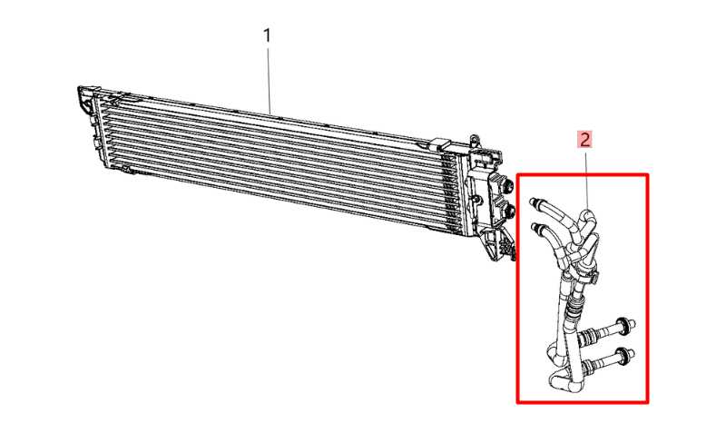 2015-21 Jeep Renegade Sport 2.4L FWD Transmission Oil Cooler Hose 68462528AA OEM - Alshned Auto Parts