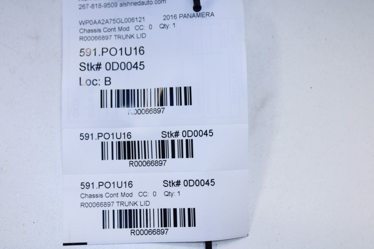 2011-2016 Porsche Panamera 4 3.6L AWD Trunk Lid Liftgate Tailgate Control Module - Alshned Auto Parts