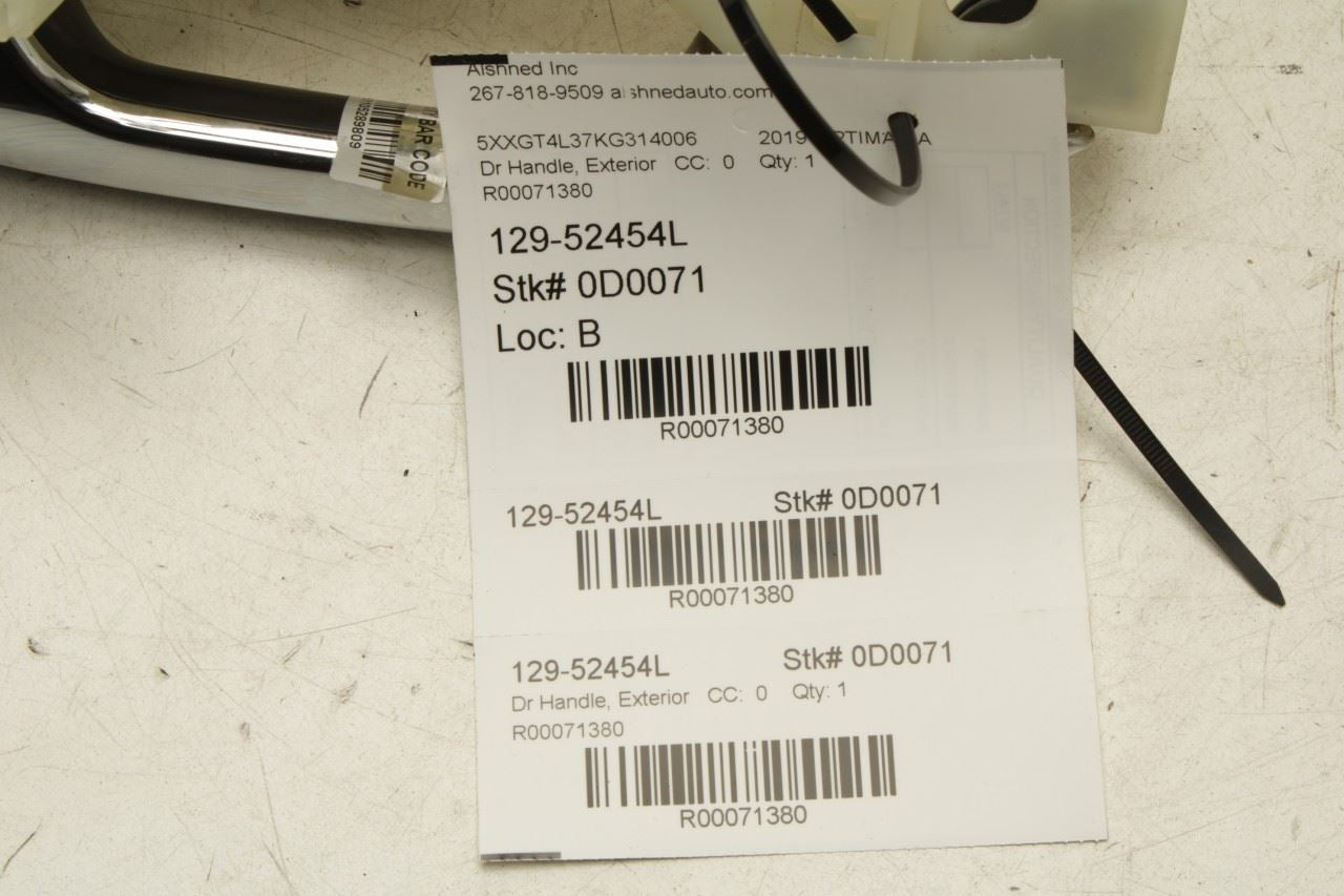 2016-2020 Kia Optima LX Rear Left Driver Side Door Exterior Handle 82651-D5000 - Alshned Auto Parts