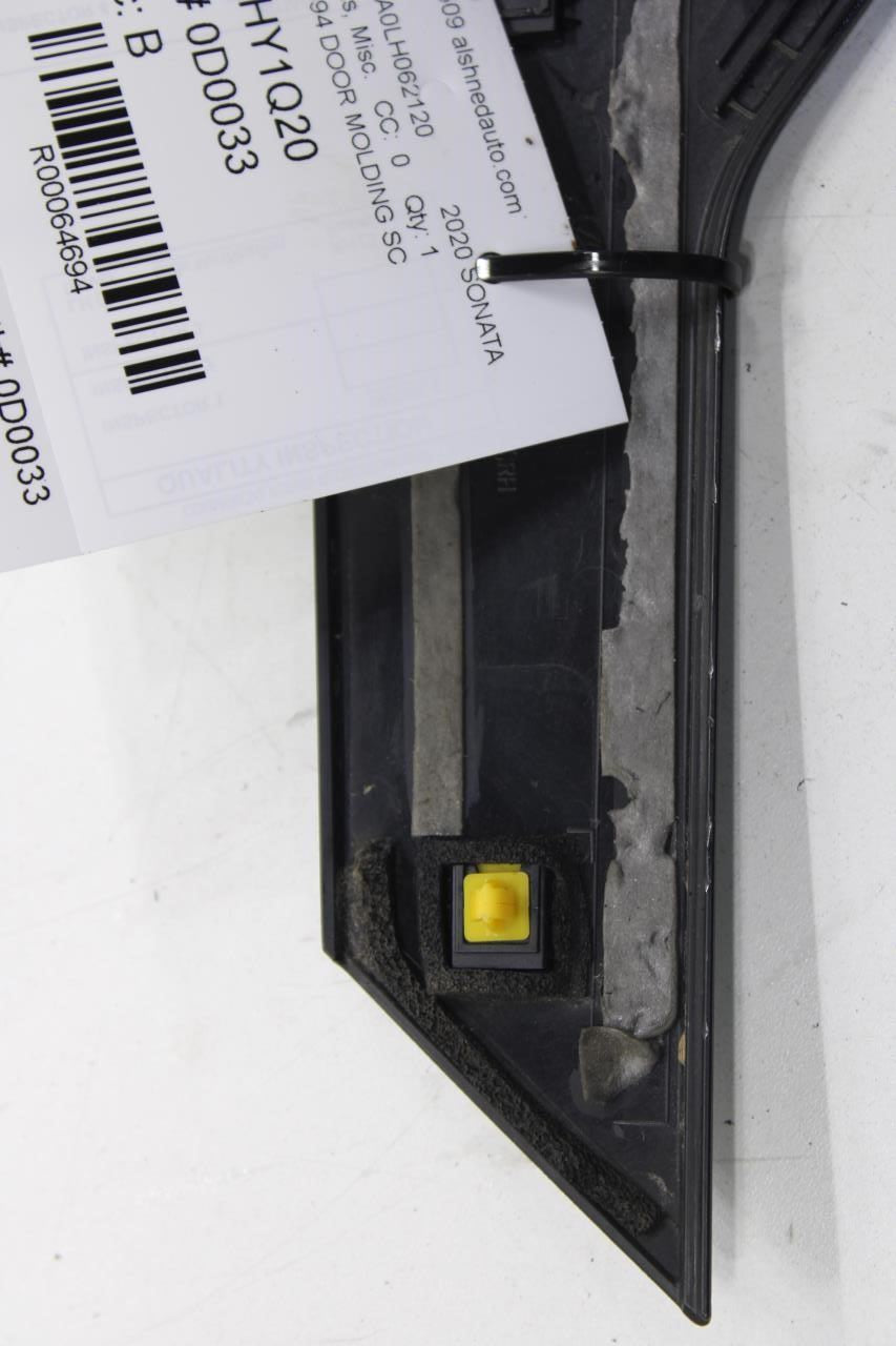 2020-23 Hyundai Sonata SE Rear Right Door C Pillar Applique Molding 83280-L1000 - Alshned Auto Parts