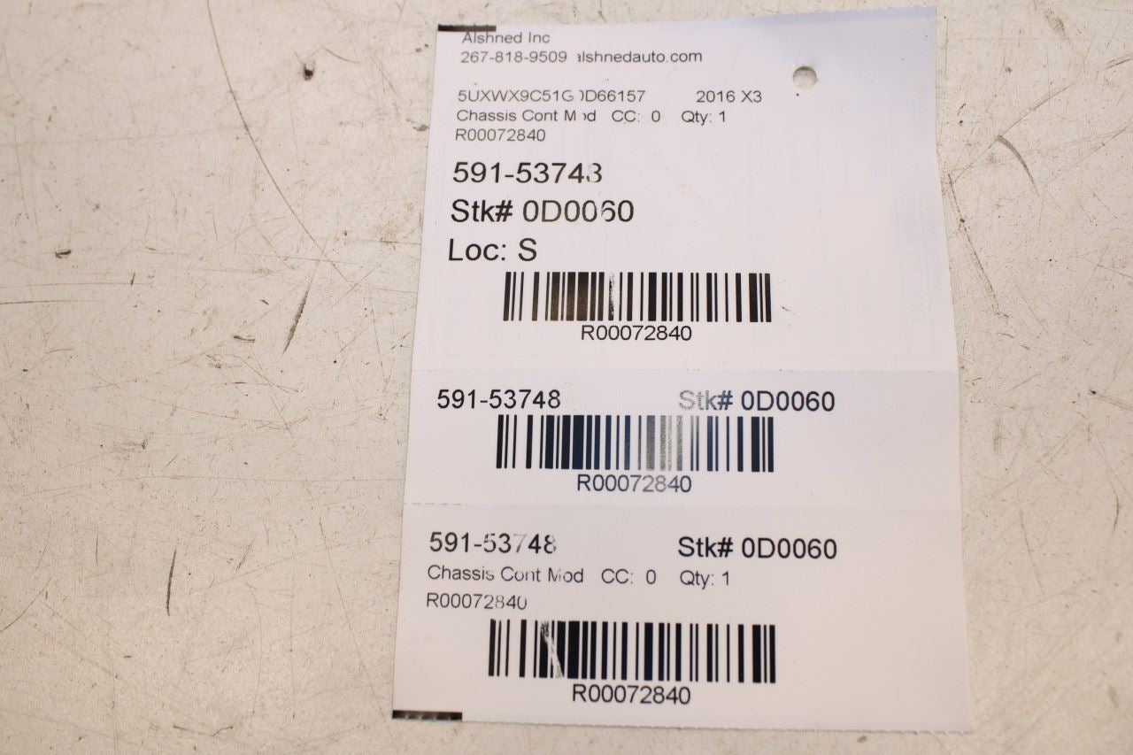 2011-2017 BMW X3 xDrive28i 2.0L Fuel Pump Control Module 16147426095 OEM - Alshned Auto Parts