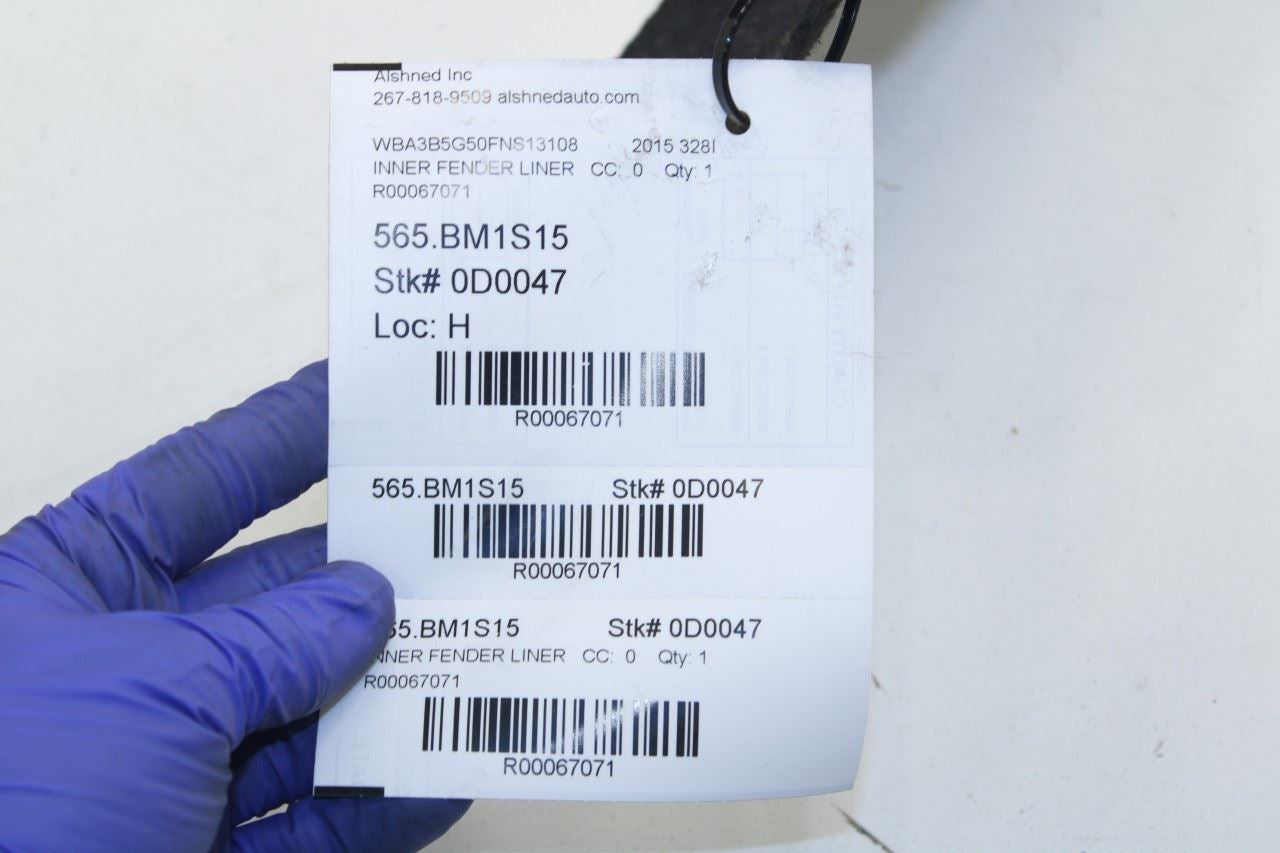2013-16 BMW 328I xDrive SULEV Rear RH Wheelhouse Liner Splash Shield 51717260294 - Alshned Auto Parts