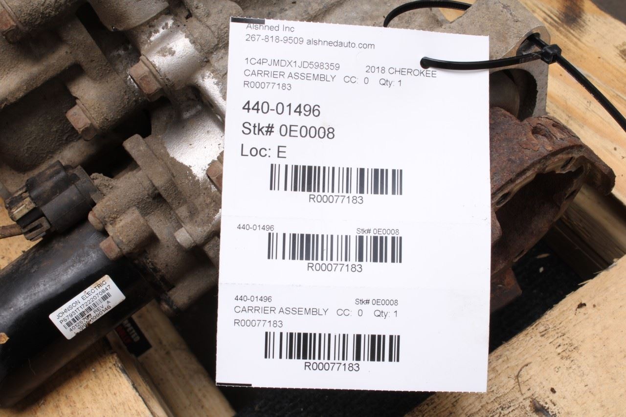 2014-18 Jeep Cherokee Limited 3.2L 4x4 Rear Differential Carrier 3.21 ratio 86K - Alshned Auto Parts