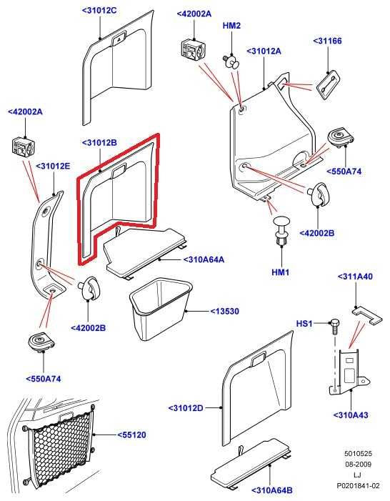 10-12 Land Rover Range Rover HSE Rear Right Quarter Panel Interior Trim LR0238951