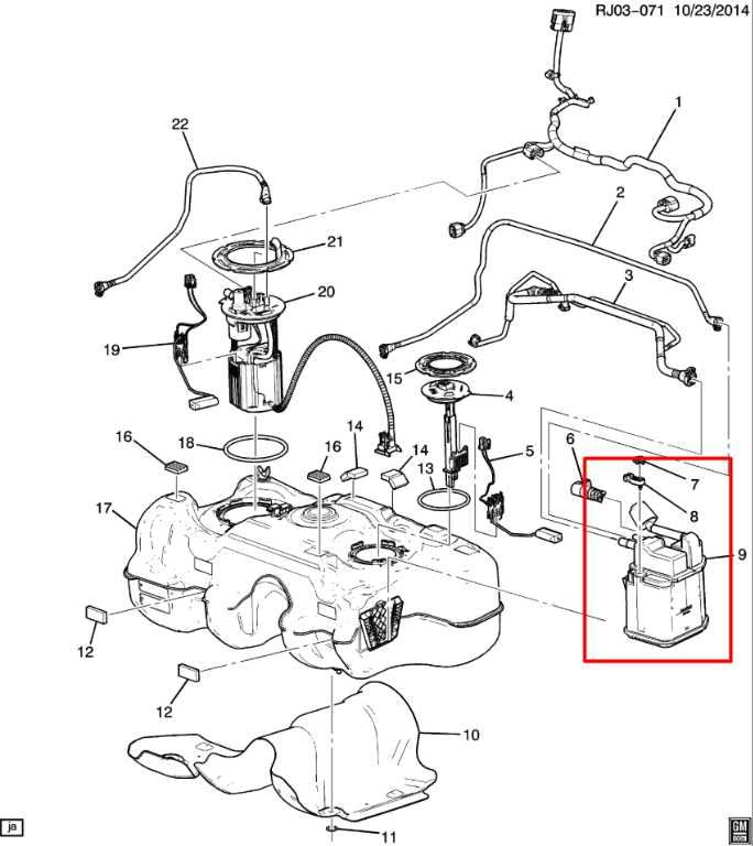 2015-21 Chevrolet Trax 1.4L Fuel Vapor Evaporator Emission Canister 42782039 OEM1