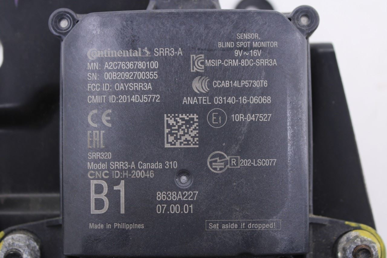 11-25 Mitsubishi Outlander Sport SE RR Left Blind Spot Detection Sensor Module 5